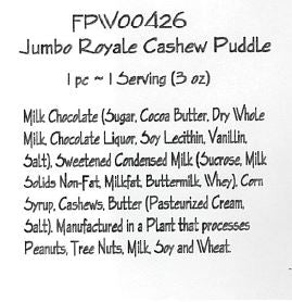 Milk Chocolate Jumbo Royale Caramel Cashew Puddles